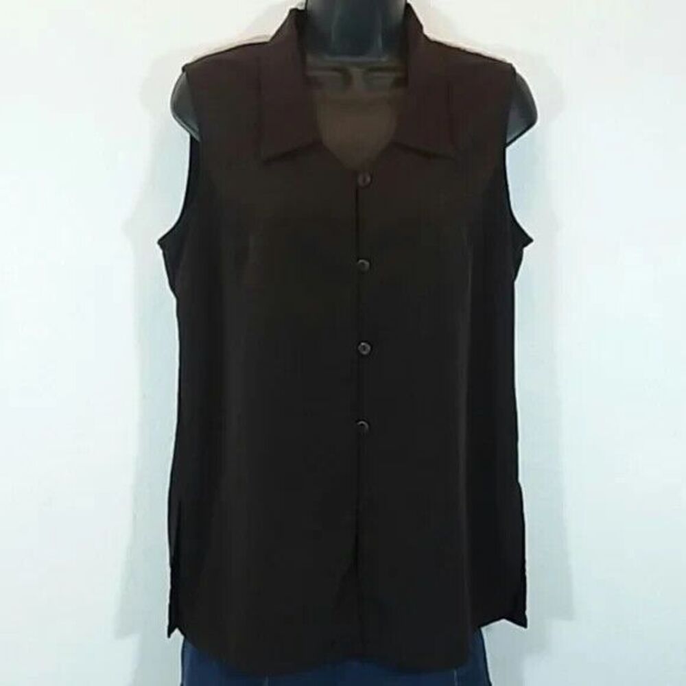 Kathie lee Collection top Women's size medium brown *